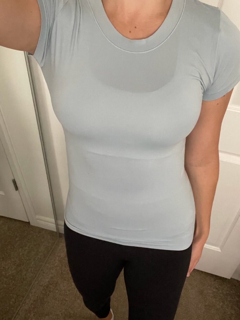 Seamless Fitted Aritzia Light Blue Tee!
